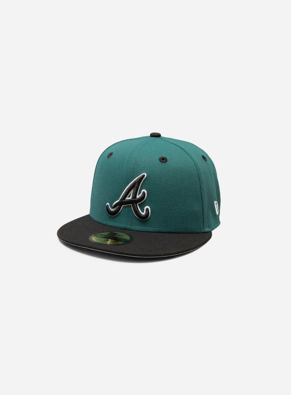 New Era Atlanta Braves Pine & Black 59Fifty Fitted - Challenger Streetwear