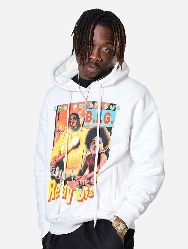 Biggie Biggie Ready To Die Oversized Hoodie - Challenger Streetwear