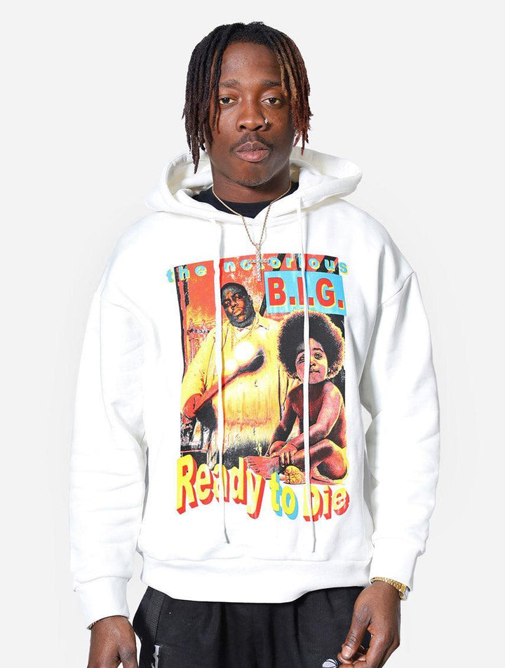 Biggie Biggie Ready To Die Oversized Hoodie - Challenger Streetwear