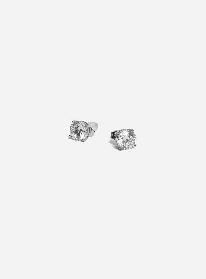 GD Circled Basket Set Solitaire Stud Earring