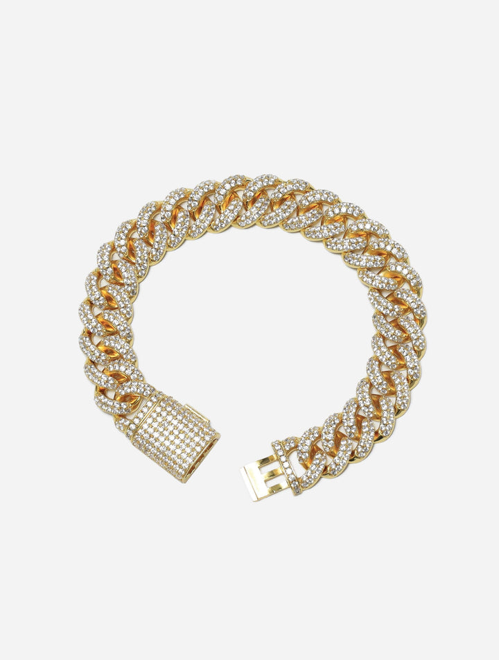 Gracias Dios Cuban Link Diamond 9" 18MM Bracelet - Challenger Streetwear