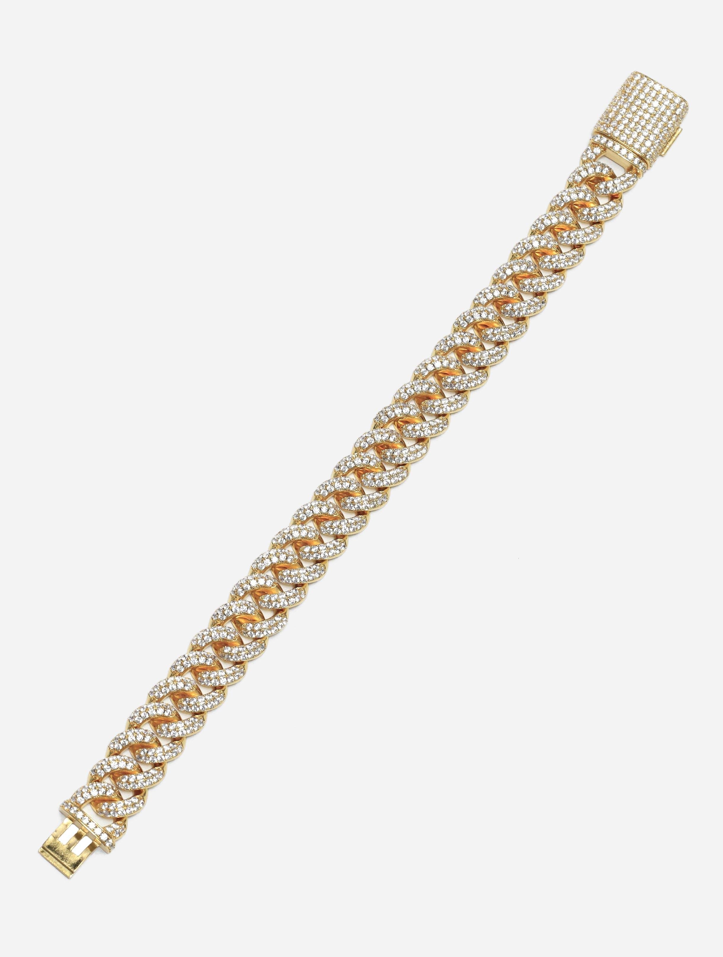 Gracias Dios Cuban Link Diamond 9" 18MM Bracelet - Challenger Streetwear