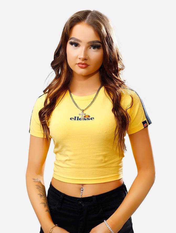 Ellesse Ellesse Latus cropped T-shirt Yellow - Challenger Streetwear