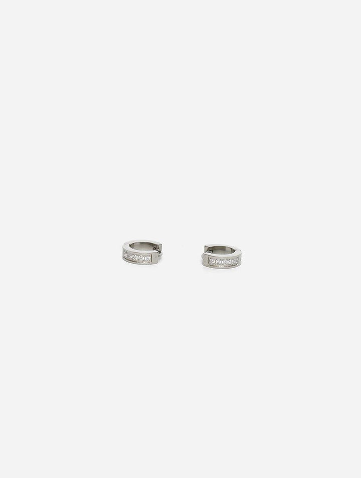 Gracias Dios GD Classic Diamond Hinged Thick Hoops Earrings - Challenger Streetwear