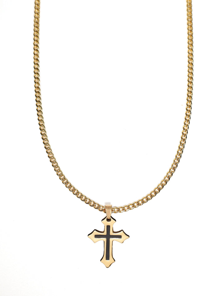 Gracias Dios Generic Gold Cross Pendant - Challenger Streetwear