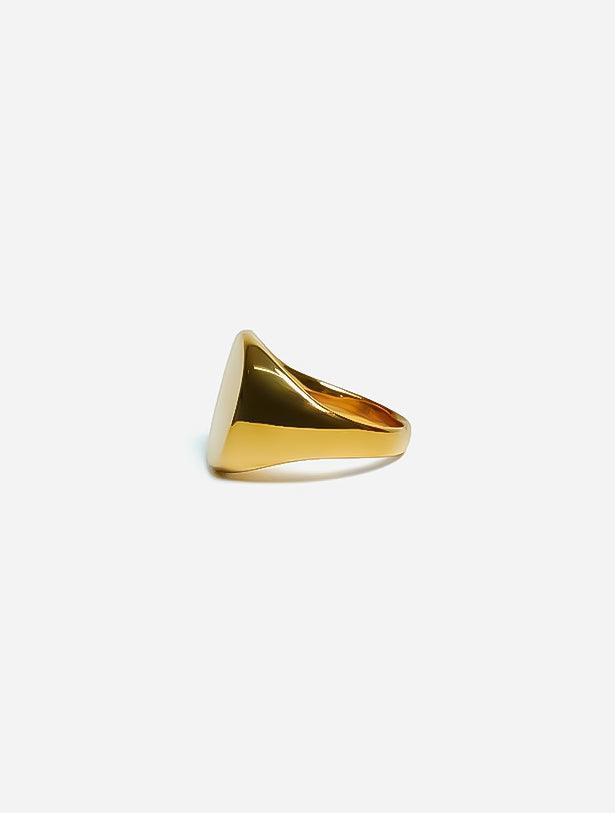 Gracias Dios gold oval ring - Challenger Streetwear