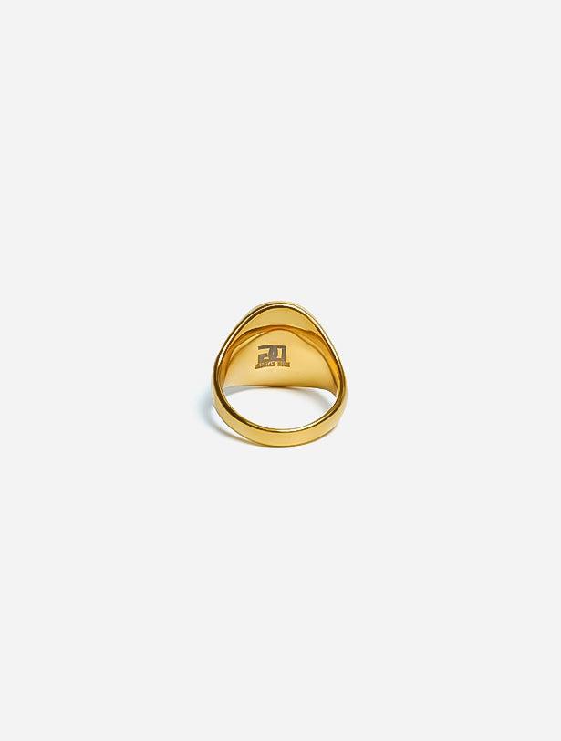 Gracias Dios gold oval ring - Challenger Streetwear
