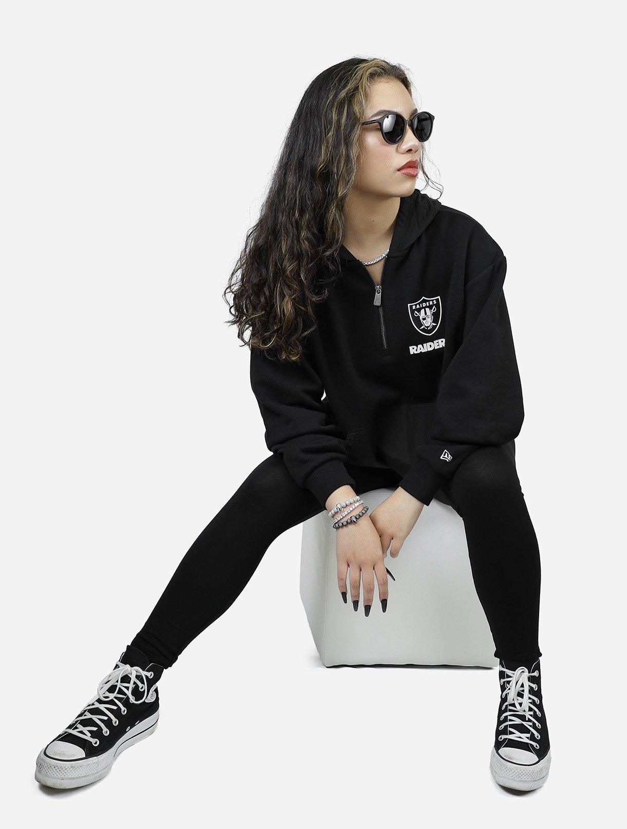 New Era Women's Black Las Vegas Raiders Reverse Full-Zip Hoodie