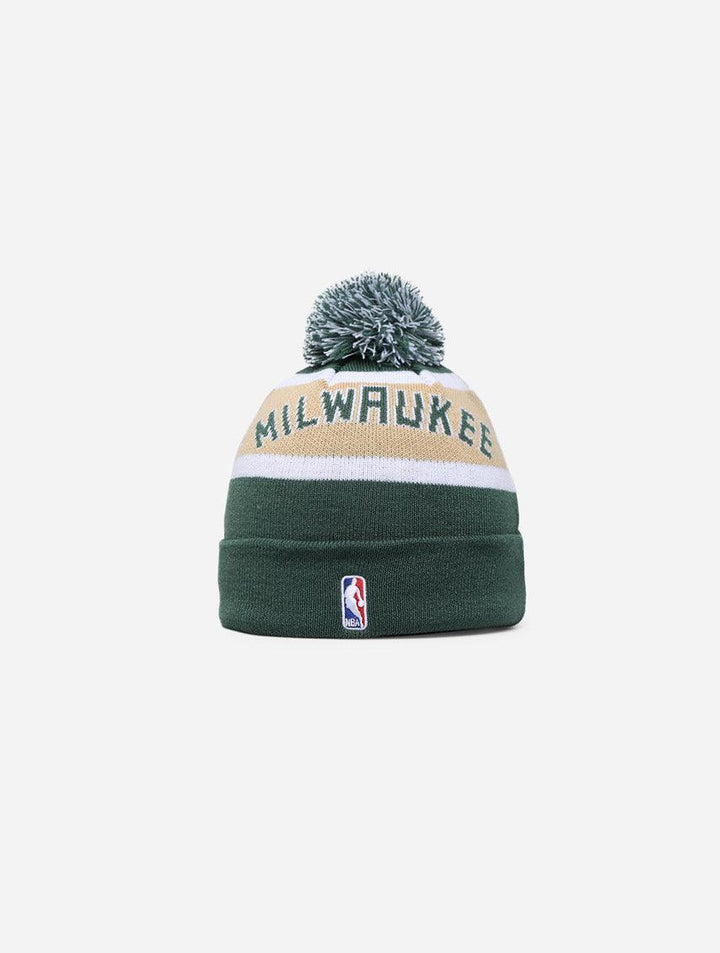 New Era Milwaukee Bucks Knit Medium Pom Beanie - Challenger Streetwear