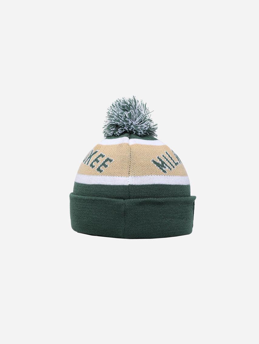 New Era Milwaukee Bucks Knit Medium Pom Beanie - Challenger Streetwear