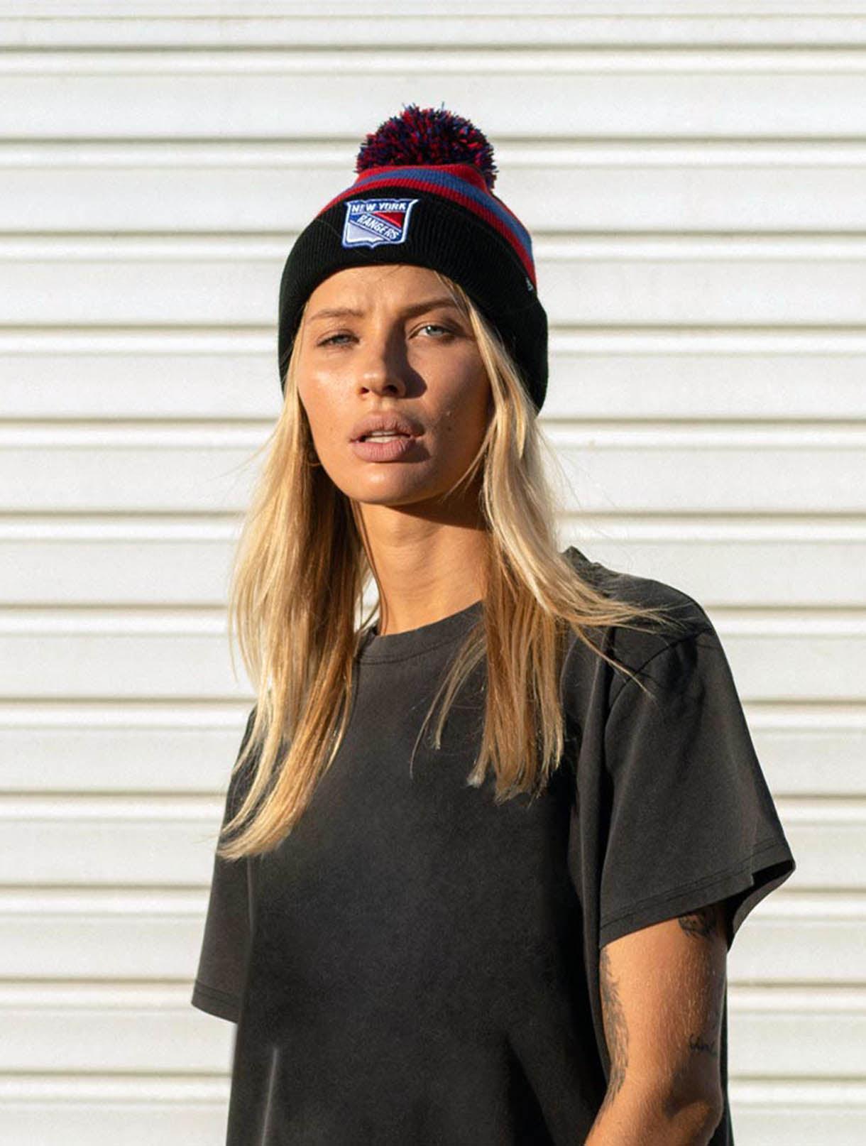 Brand 47 New York Rangers Breakaway Cuff Knit Pom Beanie - Challenger Streetwear
