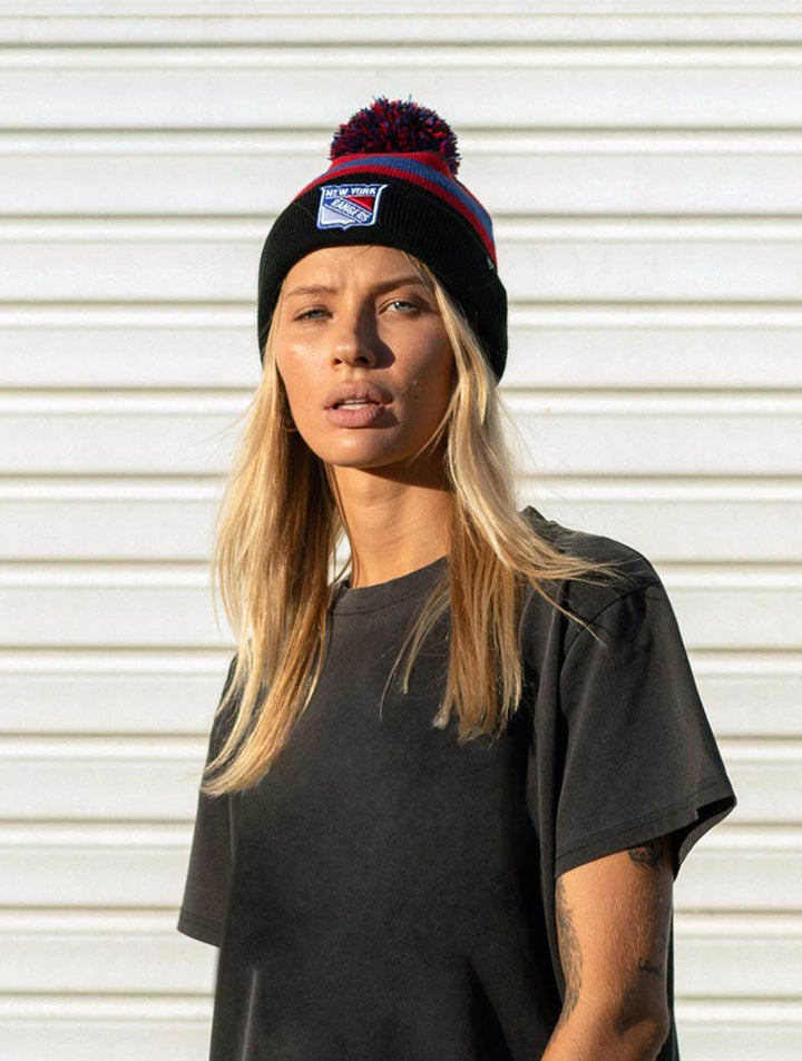 Brand 47 New York Rangers Breakaway Cuff Knit Pom Beanie - Challenger Streetwear