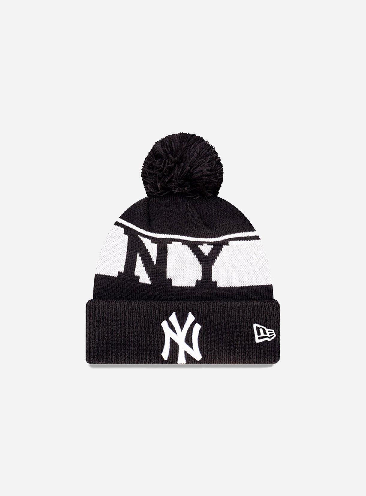 New Era New York Yankees Initial Medium Knit Pom Beanie - Challenger Streetwear