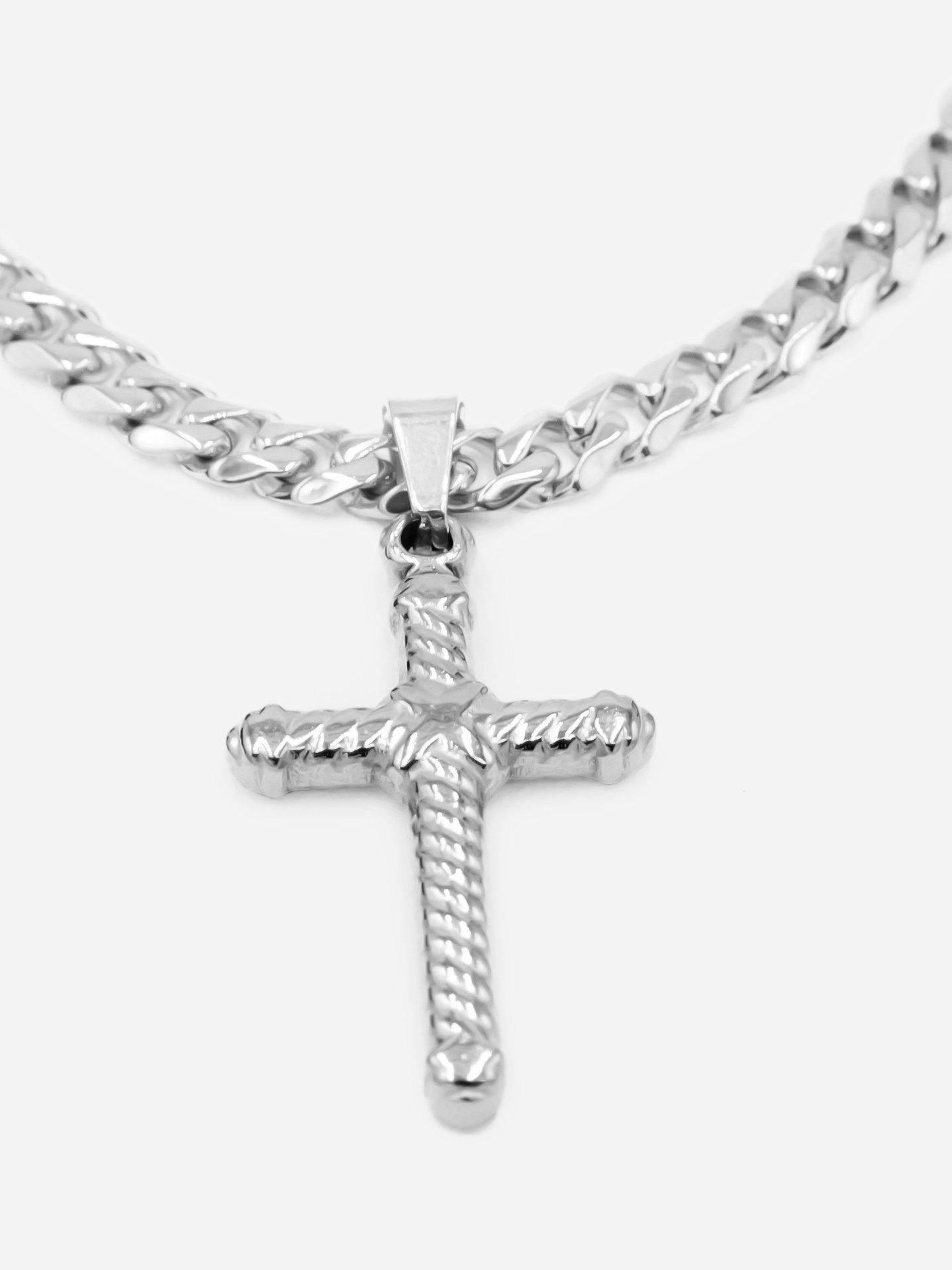 Gracias Dios Religious Cross Pendant - Challenger Streetwear