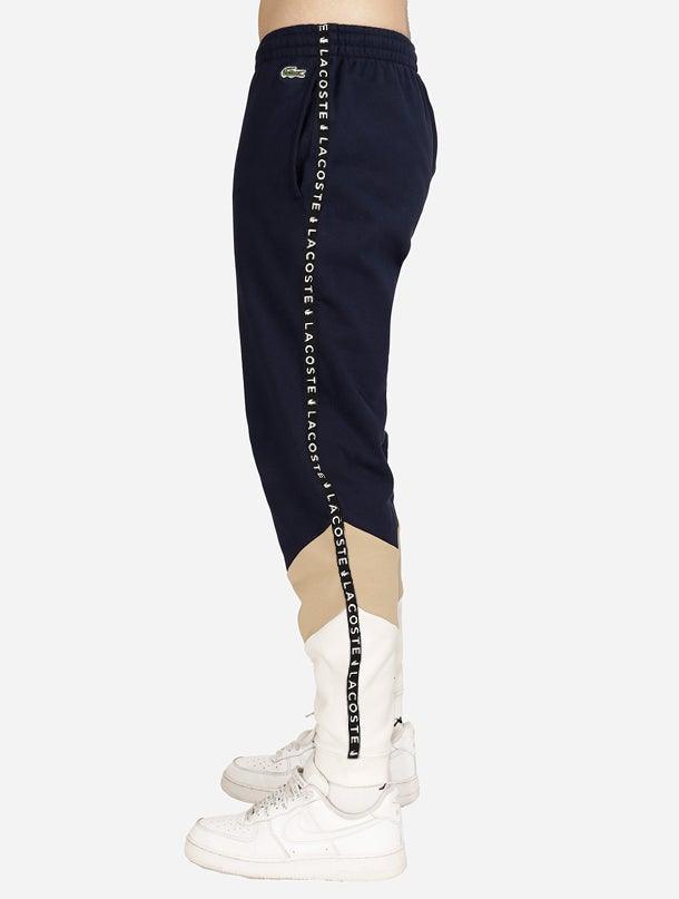 Lacoste Signature Striped Colour block Fleece Jogging Pants - Challenger Streetwear