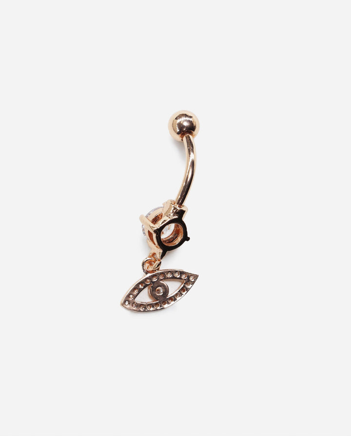 Gracias Dios Surgical Evil Eye Belly Piercing Ring - Challenger Streetwear