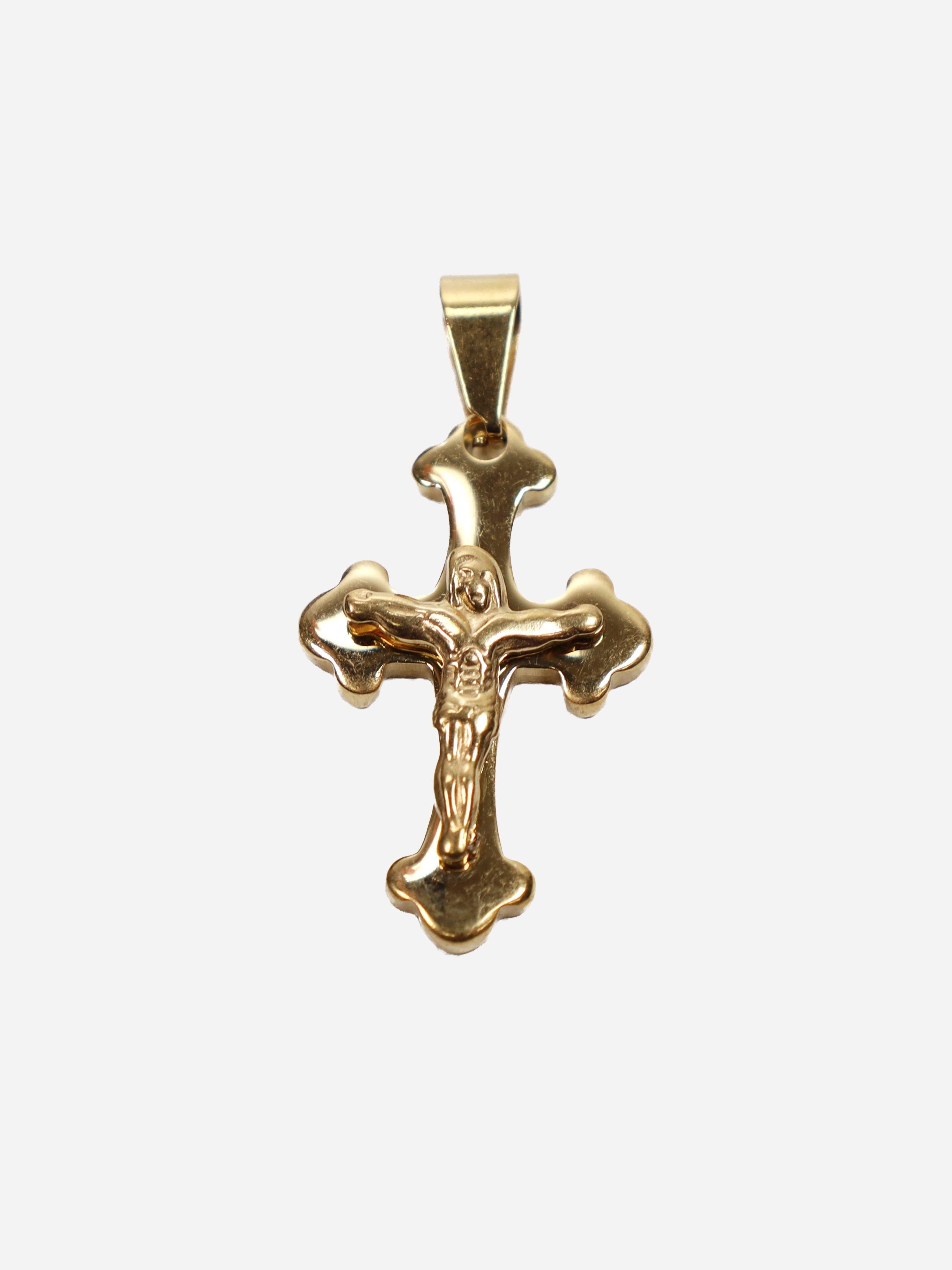 Gracias Dios Vintage Faith Crucifix Mini Pendant - Challenger Streetwear