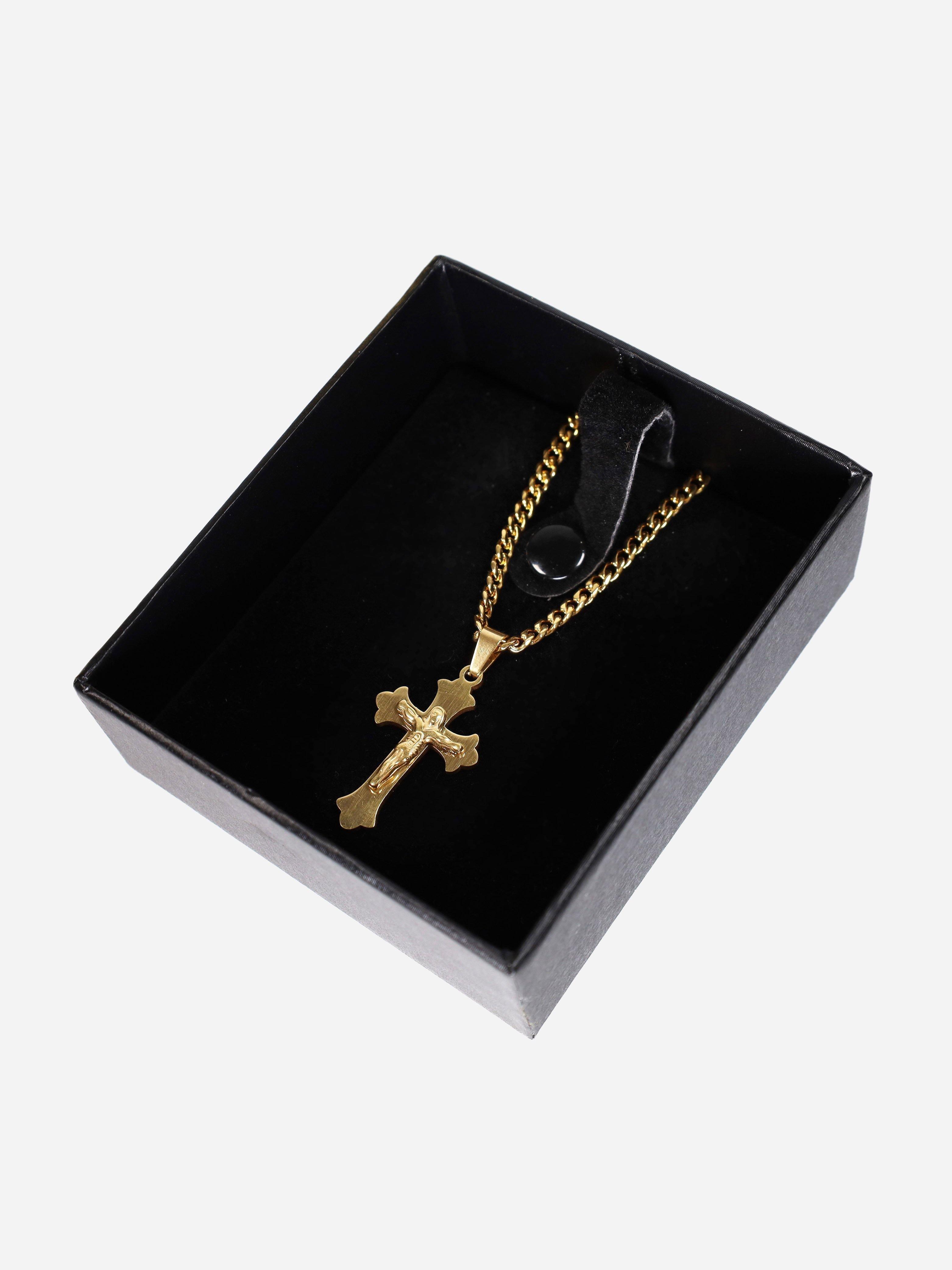 Gracias Dios Vintage Faith Crucifix Pendant - Challenger Streetwear