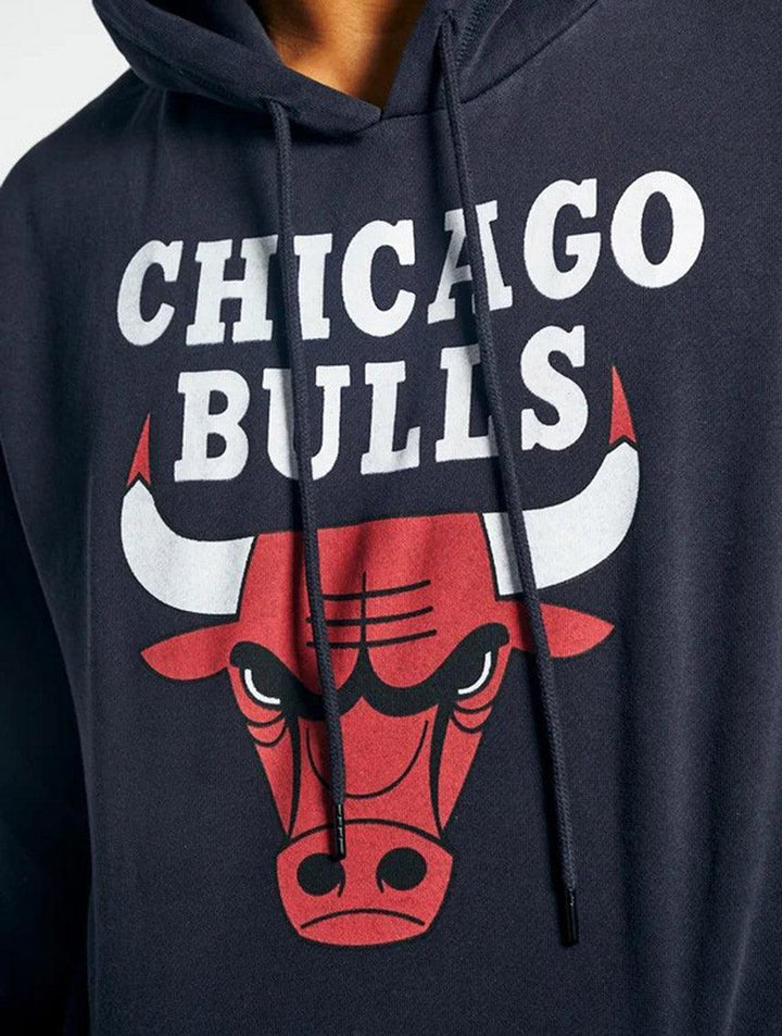 Mitchell And Ness Vintage Logo Hood Bull Fadded Black - Challenger Streetwear